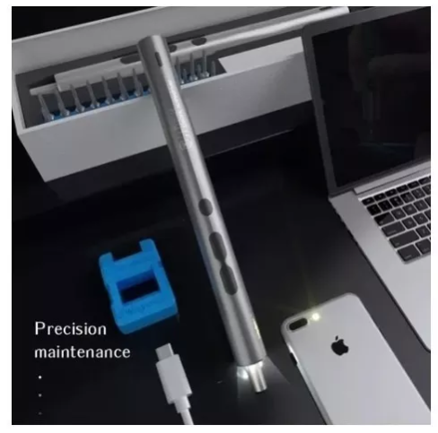 Mini Destornillador Inalámbrico, Bateria De Litio Y Luz Led