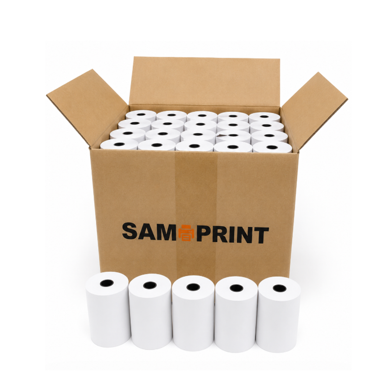Caja 100 Rollos Papel Térmico 58mm 57mm X 40m con envio gratis