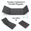 Mini Teclado Inalámbrico Portátil Plegable Con Ñ (español) Negro Español Latinoamérica