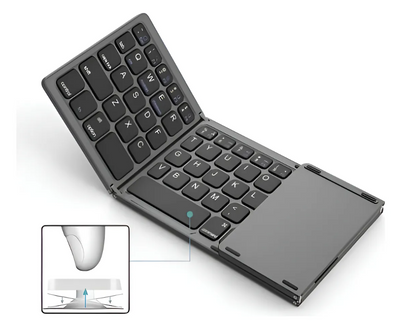 Mini Teclado Inalámbrico Portátil Plegable Con Ñ (español) Negro Español Latinoamérica