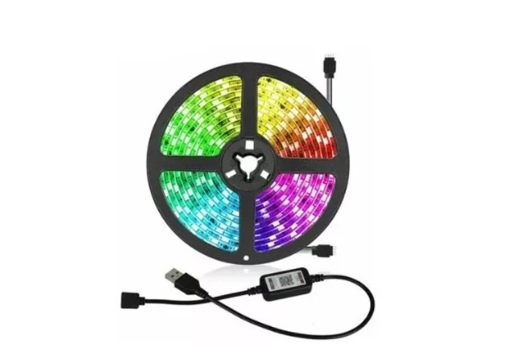 Cinta Tira Luz Led Control Rgb 5050 Bluetooth 2 Metros