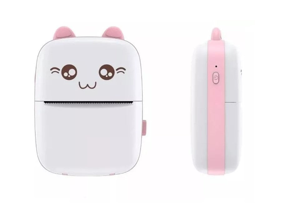 Mini Impresora Térmica Gatita Bluetooth 200dpi + 10 Rollos